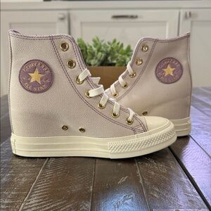 Converse CTAS Wedge Hi - Orchid Dust/Gold (NWOB) - Size 7